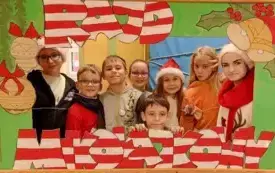 Dzieci w fotoramce "Rajd Mikołajkowy"