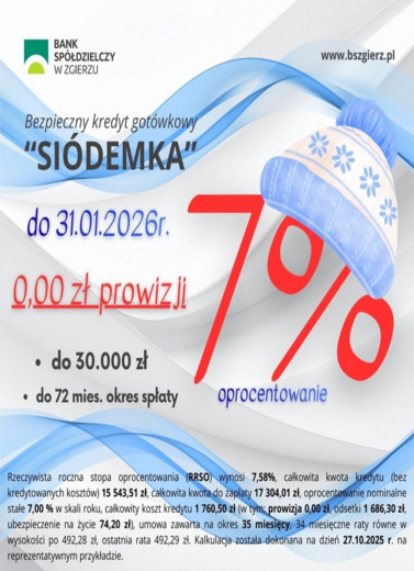 Oferta Banku Sp&oacute;łdzielczego w Zgierzu