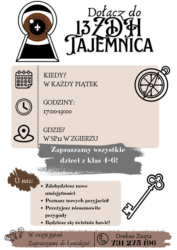Plakat informacyjny o&nbsp;zbi&oacute;rkach harcerzy