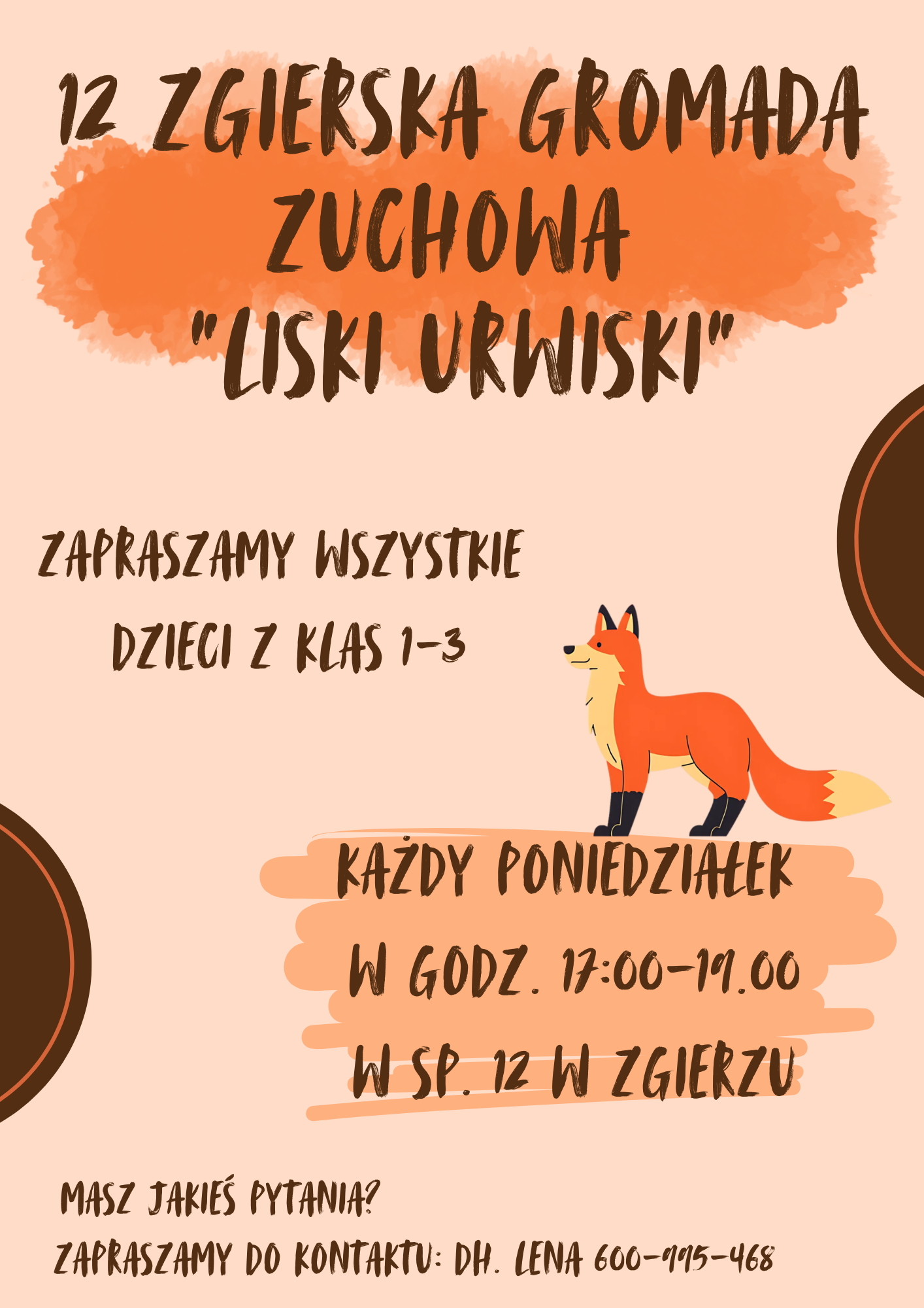 Plakat informacyjny o&nbsp;zbi&oacute;rkach zuch&oacute;w