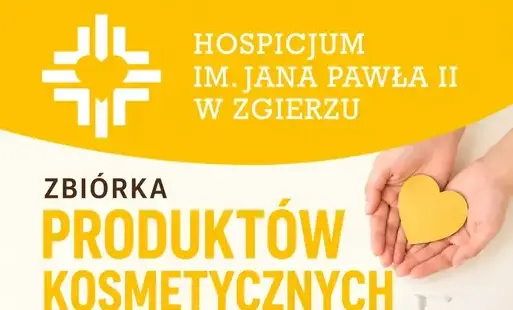 Plakat informacyjny o zbiórce dla hospicjum